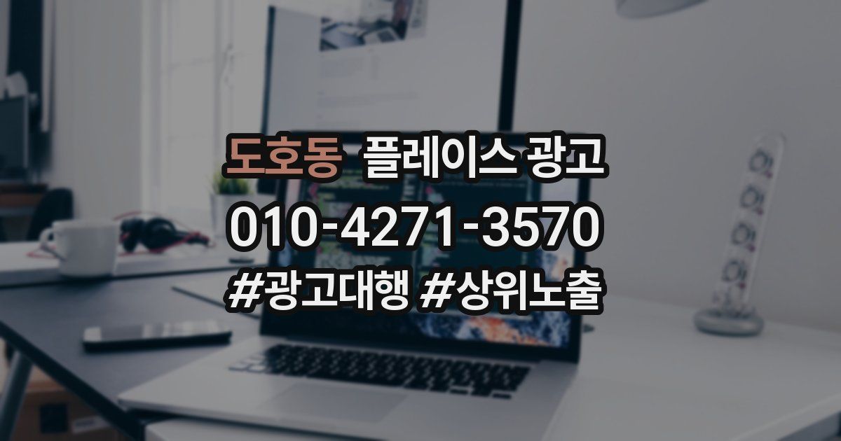 도호동 플레이스 광고