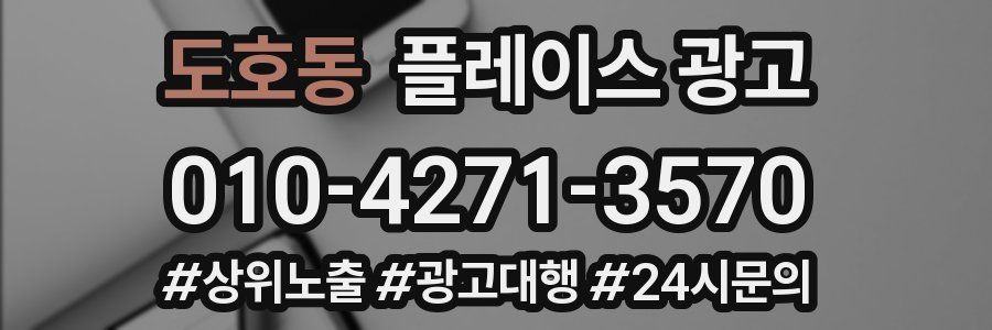 도호동 플레이스 광고