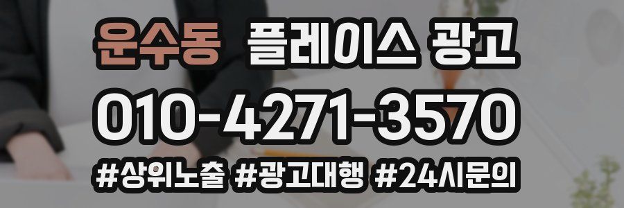 운수동 플레이스 광고