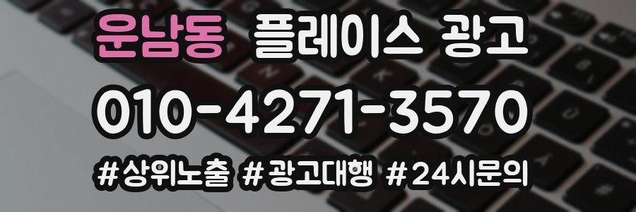 운남동 플레이스 광고