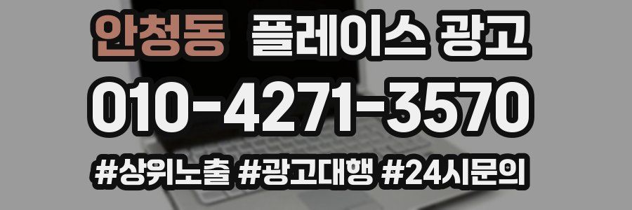 안청동 플레이스 광고