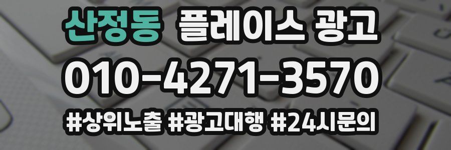 산정동 플레이스 광고