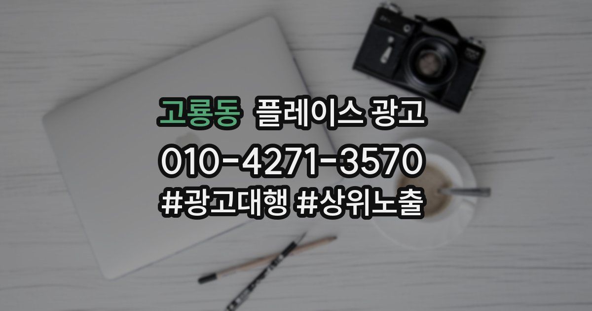 고룡동 플레이스 광고