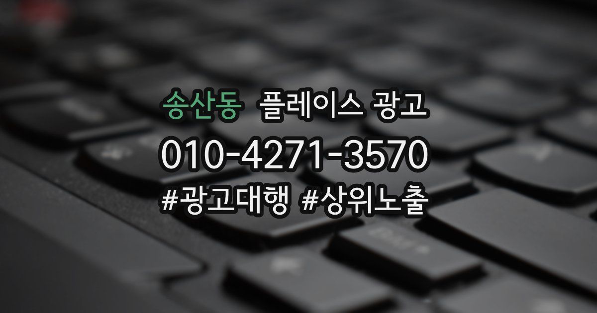 송산동 플레이스 광고