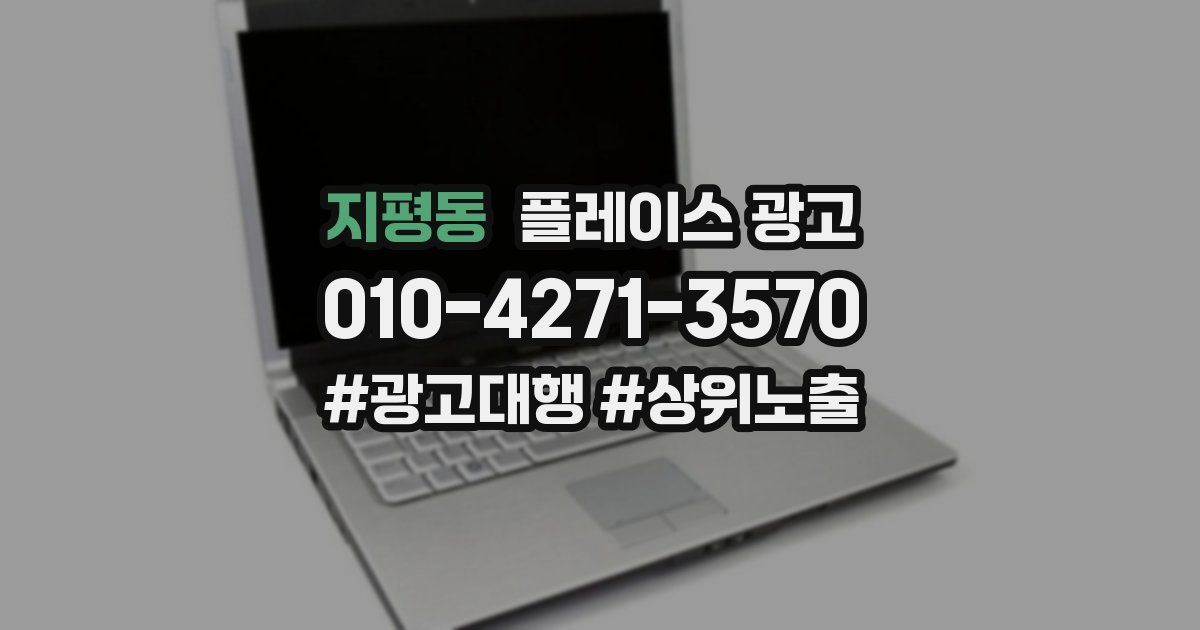 지평동 플레이스 광고