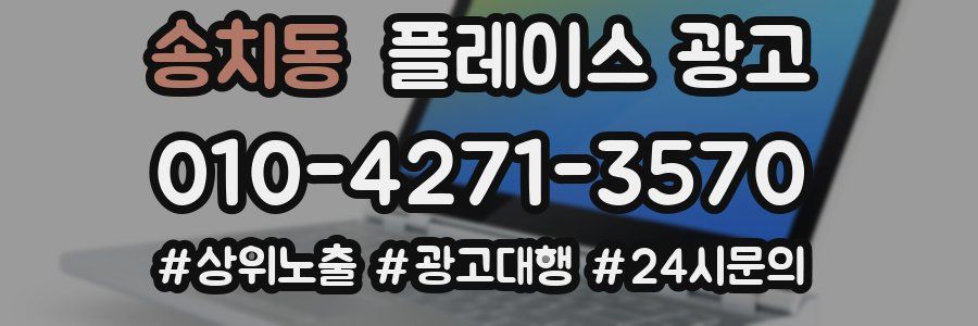 송치동 플레이스 광고