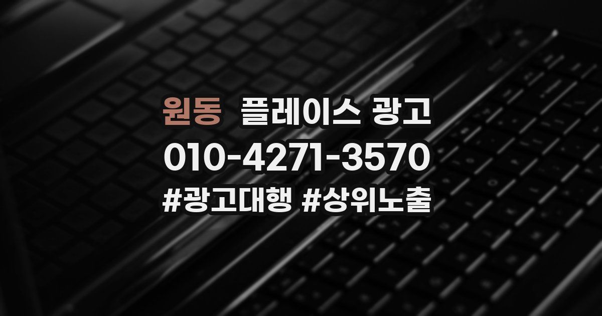 원동 플레이스 광고