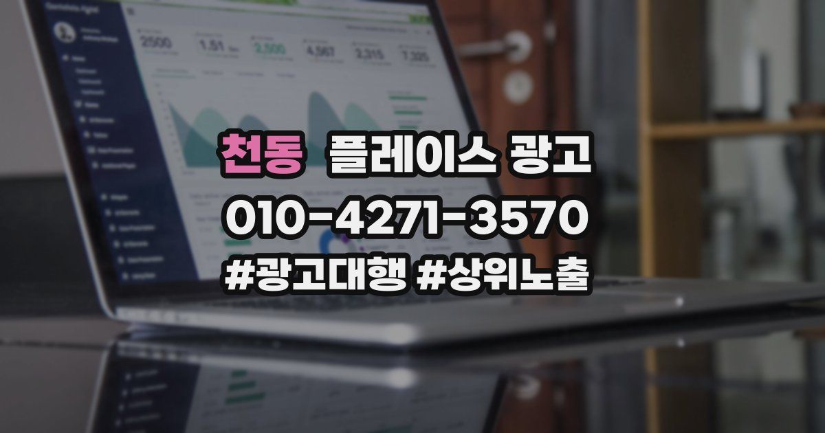 천동 플레이스 광고