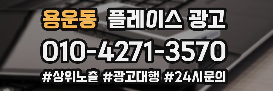 용운동 플레이스 광고