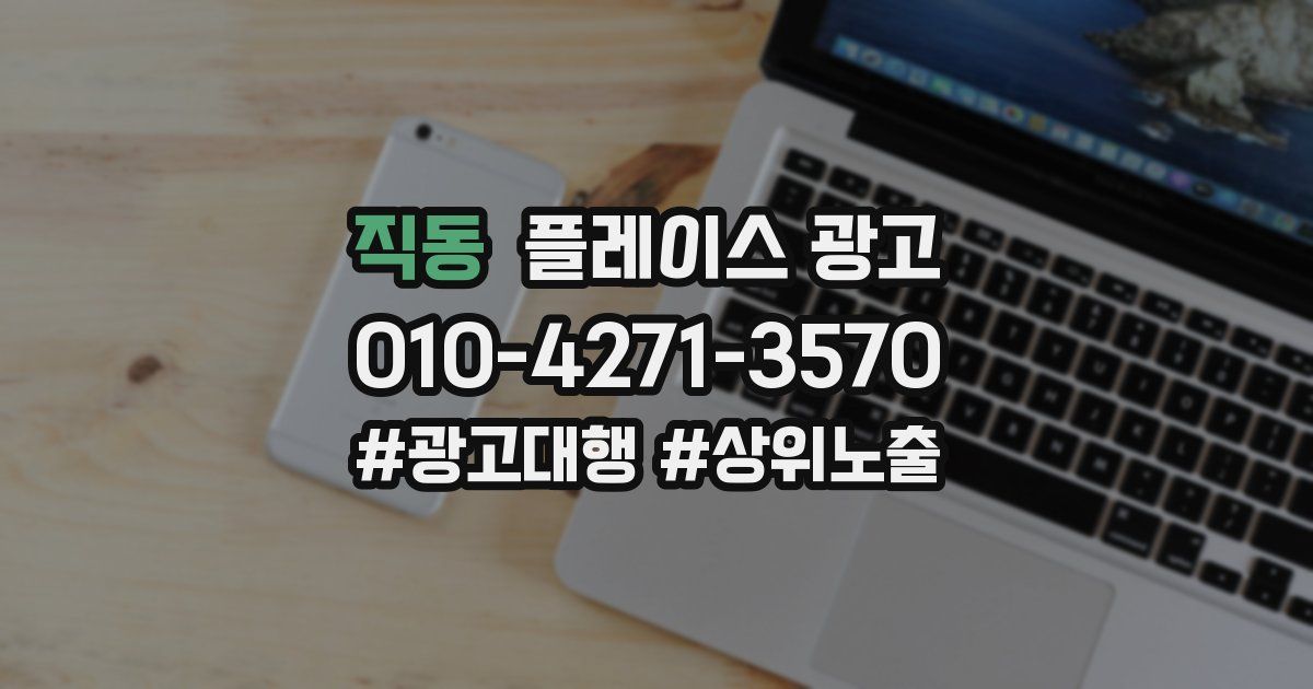 직동 플레이스 광고