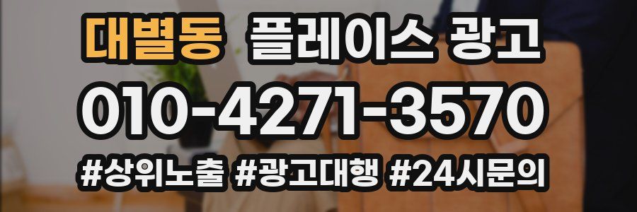 대별동 플레이스 광고