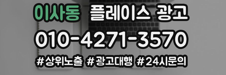 이사동 플레이스 광고