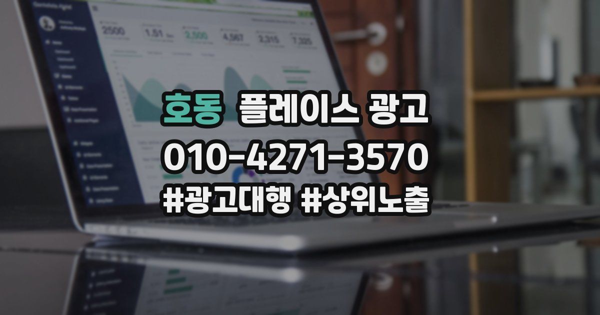 호동 플레이스 광고