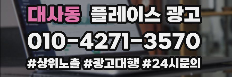 대사동 플레이스 광고