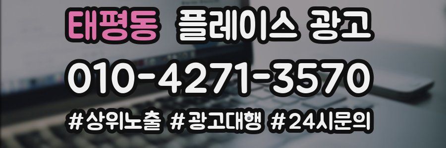 태평동 플레이스 광고