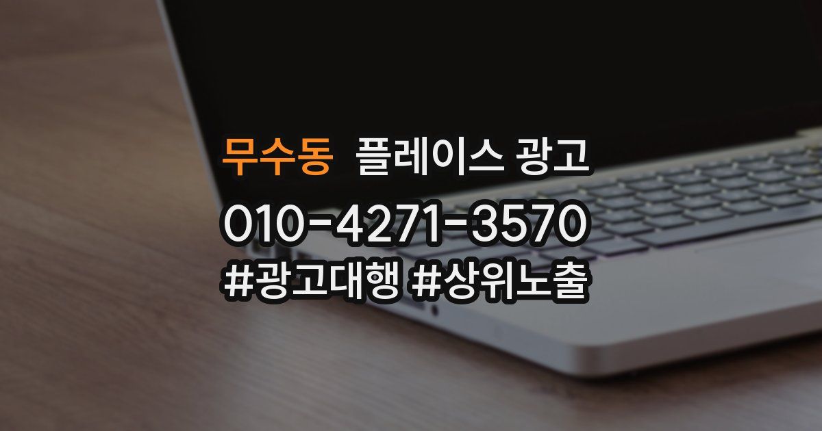 무수동 플레이스 광고