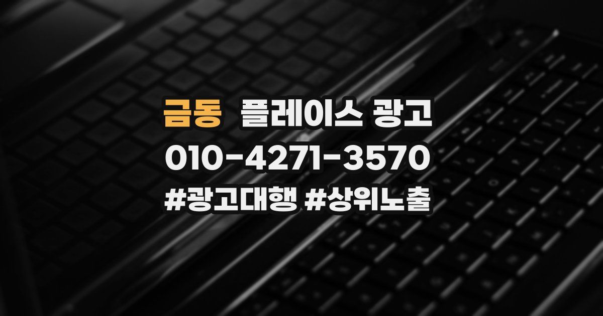 금동 플레이스 광고