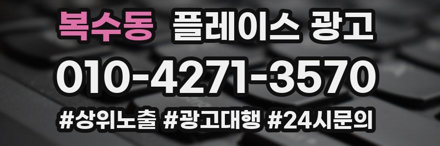 복수동 플레이스 광고