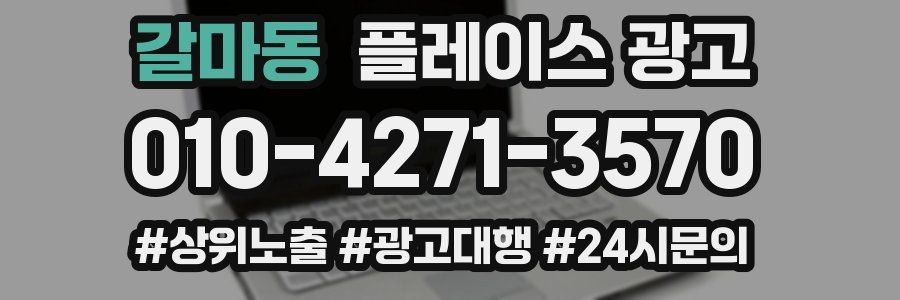갈마동 플레이스 광고