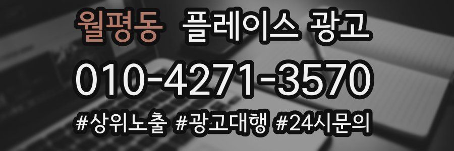 월평동 플레이스 광고
