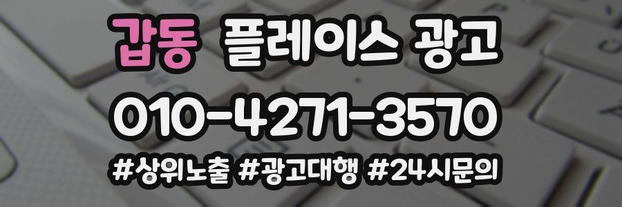 갑동 플레이스 광고