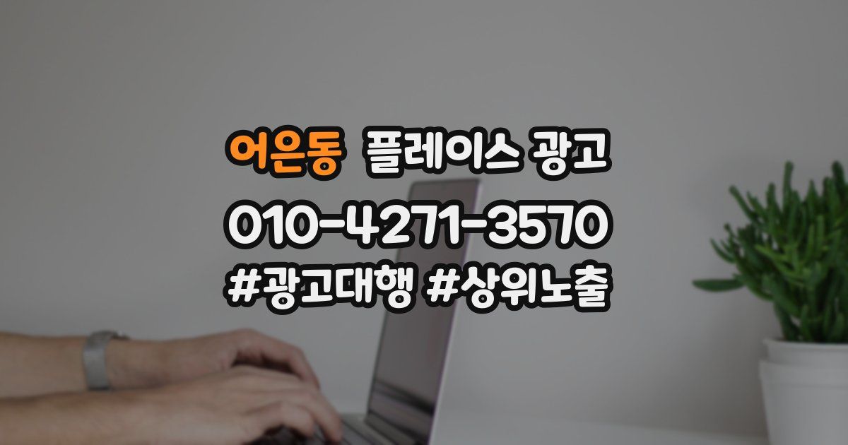 어은동 플레이스 광고