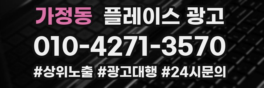 가정동 플레이스 광고