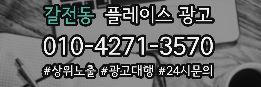 갈전동 플레이스 광고