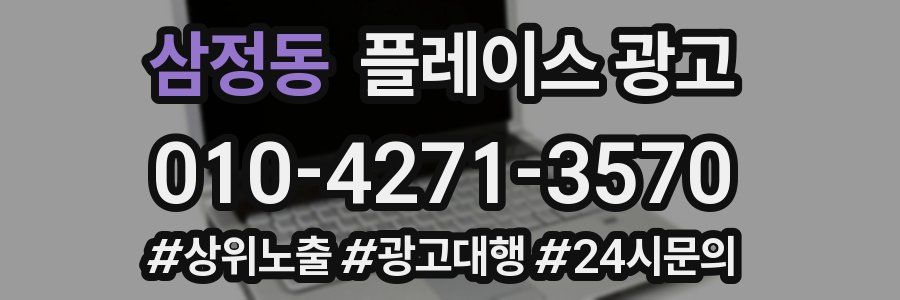 삼정동 플레이스 광고
