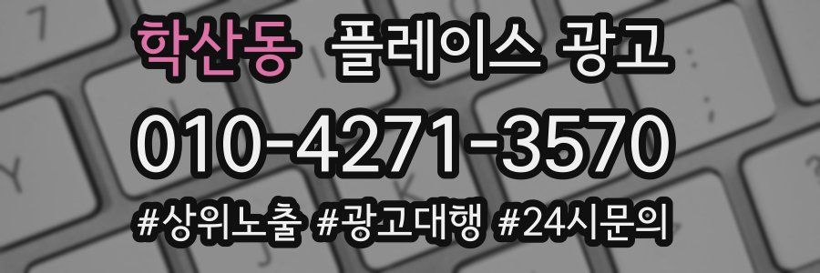 학산동 플레이스 광고