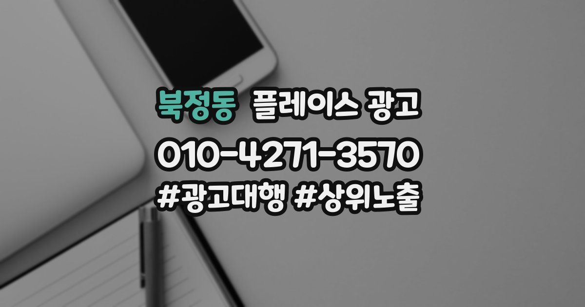 북정동 플레이스 광고