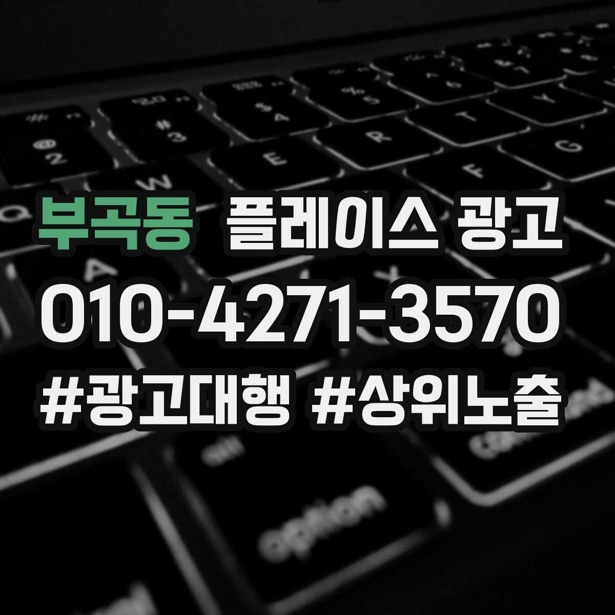 부곡동 플레이스 광고