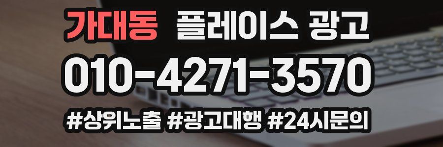 가대동 플레이스 광고