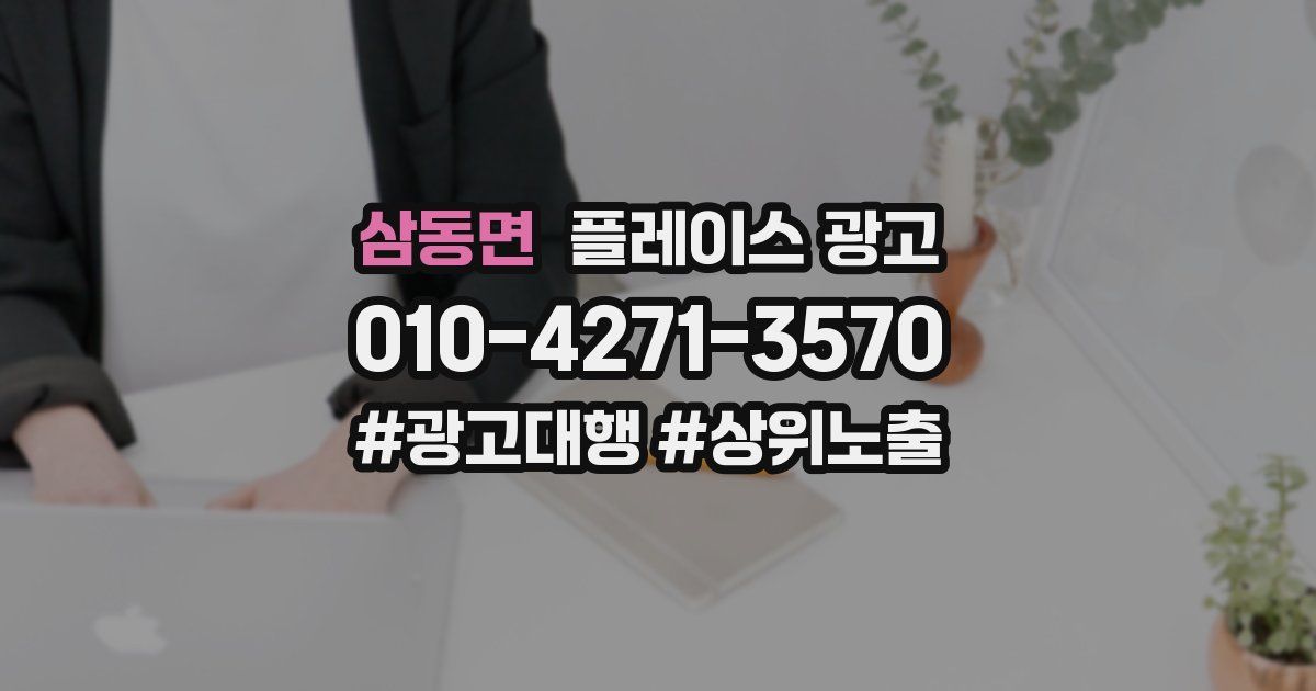 삼동면 플레이스 광고
