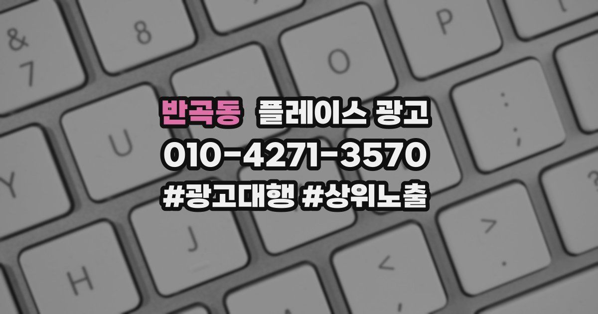 반곡동 플레이스 광고