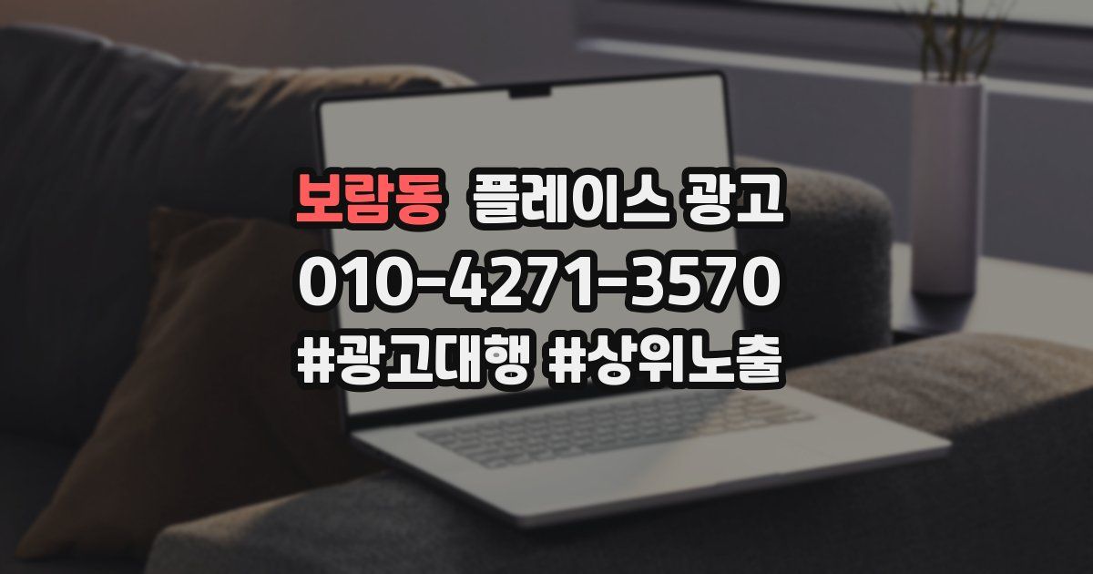 보람동 플레이스 광고