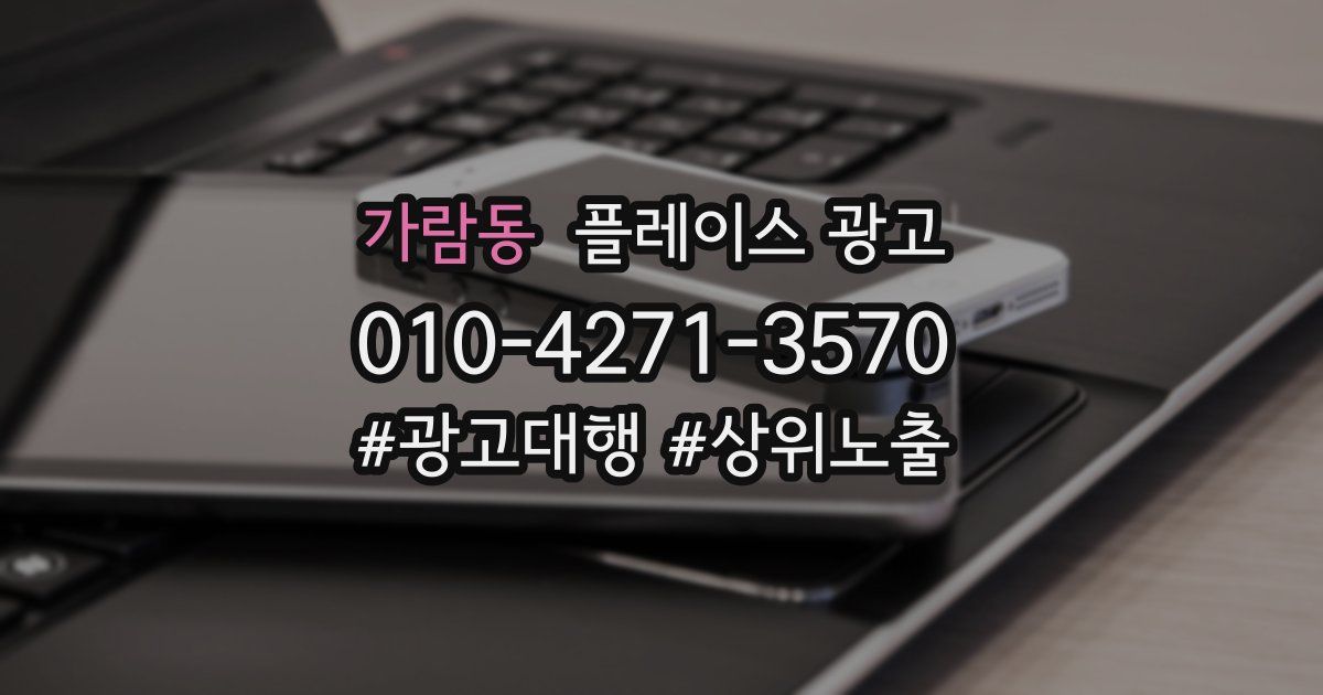 가람동 플레이스 광고
