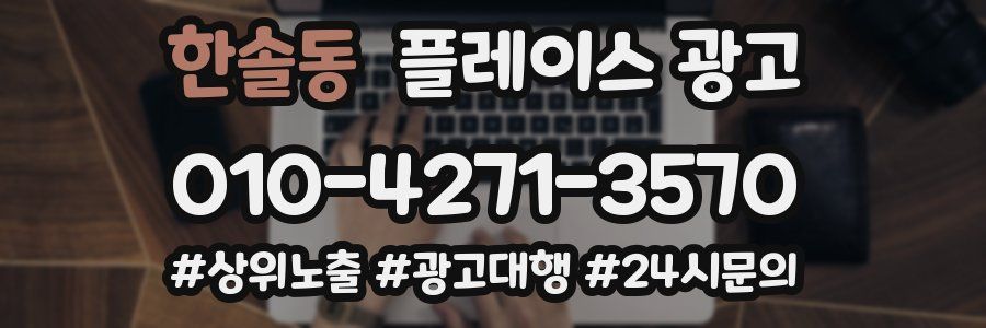 한솔동 플레이스 광고