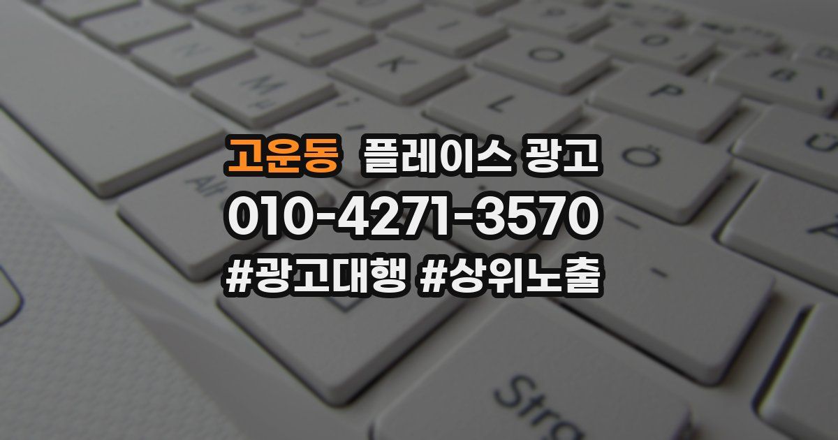 고운동 플레이스 광고