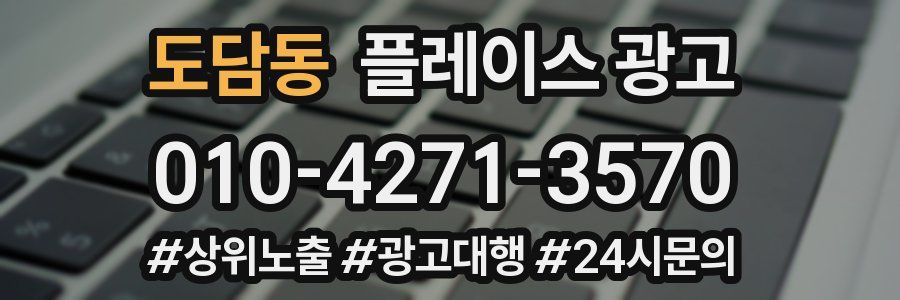 도담동 플레이스 광고