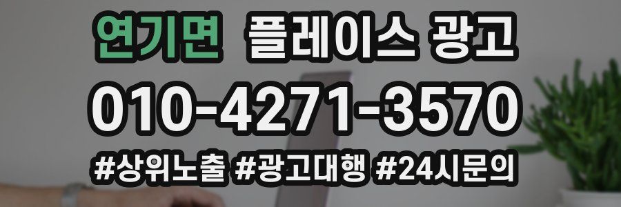 연기면 플레이스 광고