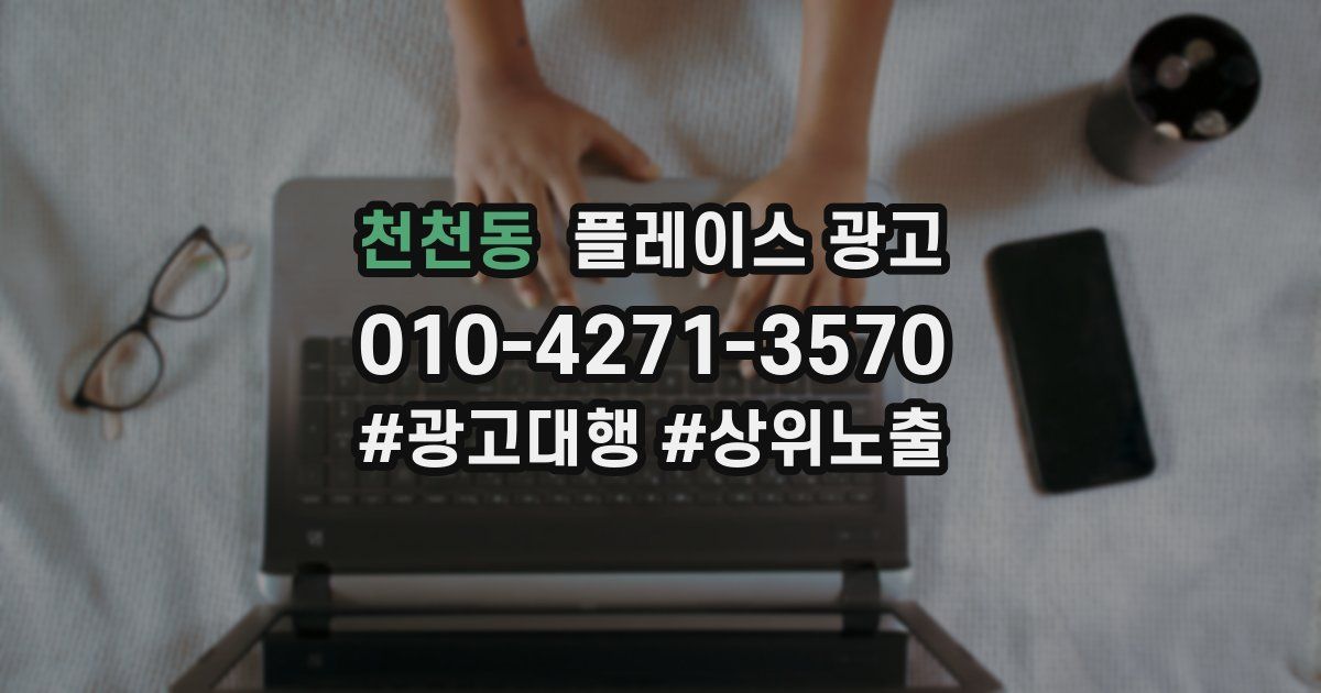천천동 플레이스 광고