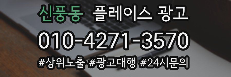 신풍동 플레이스 광고