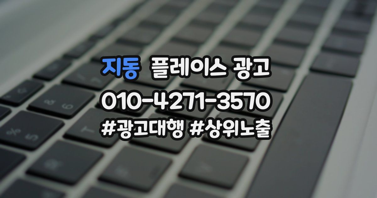 지동 플레이스 광고
