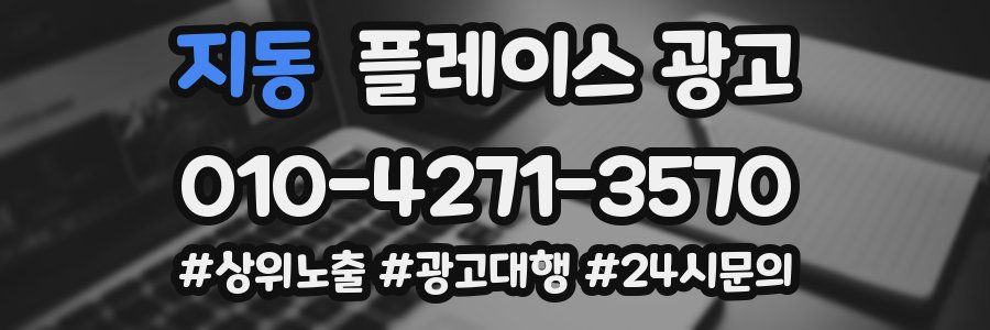 지동 플레이스 광고