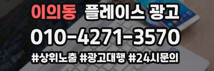 이의동 플레이스 광고