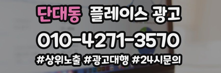 단대동 플레이스 광고