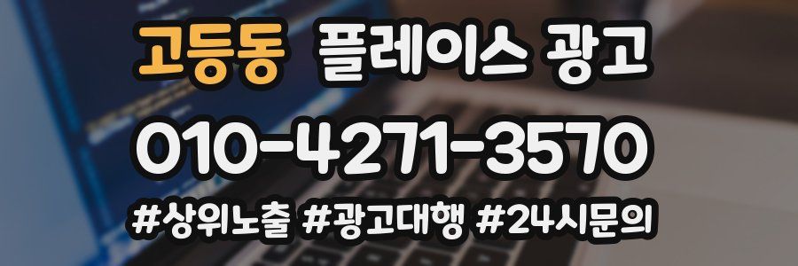 고등동 플레이스 광고