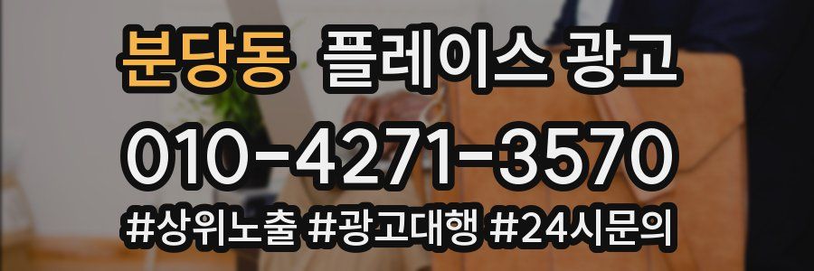 분당동 플레이스 광고