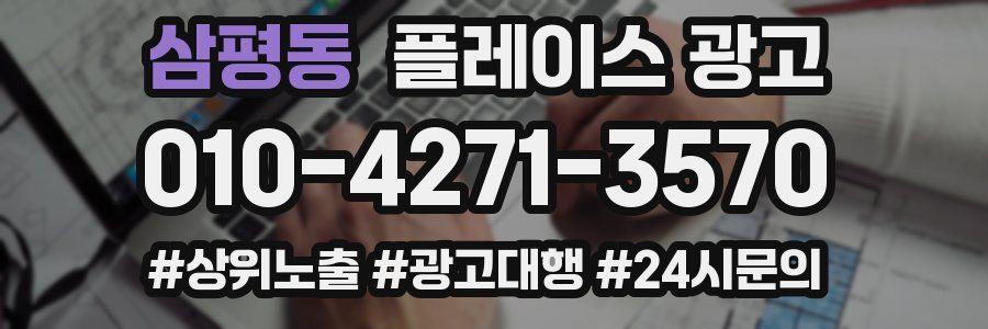 삼평동 플레이스 광고